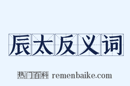 辰太反义词是什么意思的图片